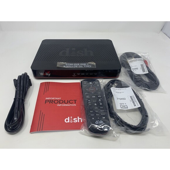 Dish Wally HD Satellite Receiver with 54.1 Voice Remote Controller & Power Cords - Picture 4 of 14